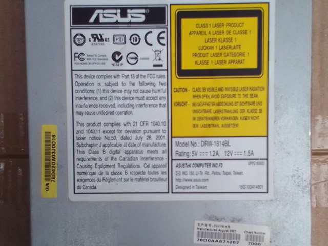 Leitor de CD/DVD ASUS, Computadores - Laptops, Bissau