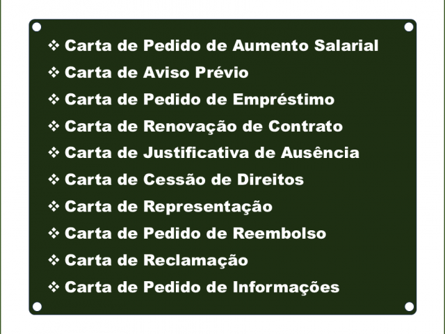 CARTA FORMAL, Serviços de Negócios, Bissau