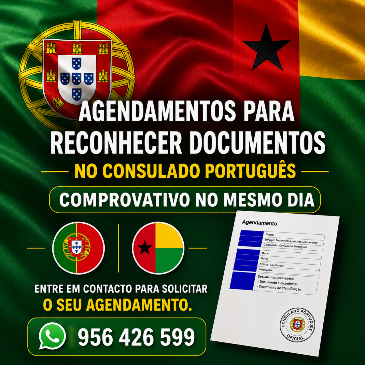 AGENDAMENTOS PARA RECONHECER DOCUMENTOS, Outros Serviços, Bissau
