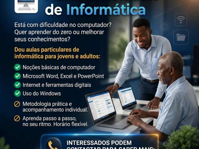 Aula Individual de Informática, Tutores Particulares, Bissau