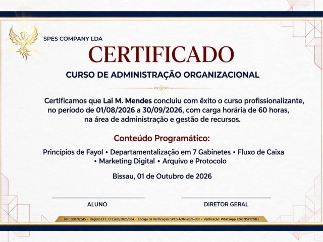 Serviços de SPES COMPANY, Serviços de Negócios, Bissau