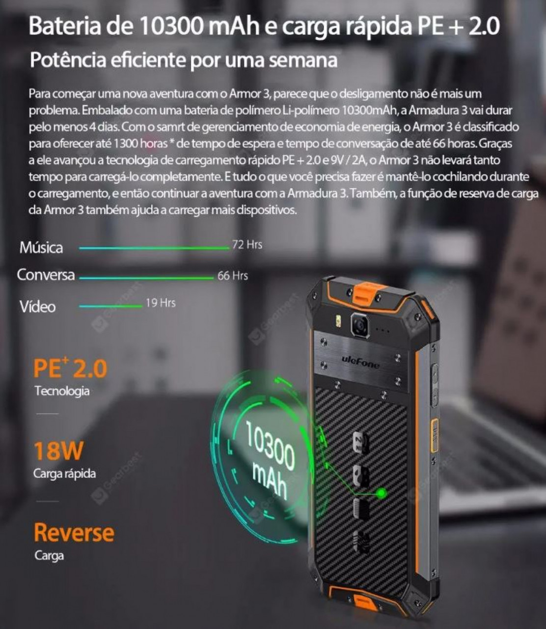 TELEMÓVEL Ulefone Armor 3T 4G - walkie talkie, Telemóveis, Bissau