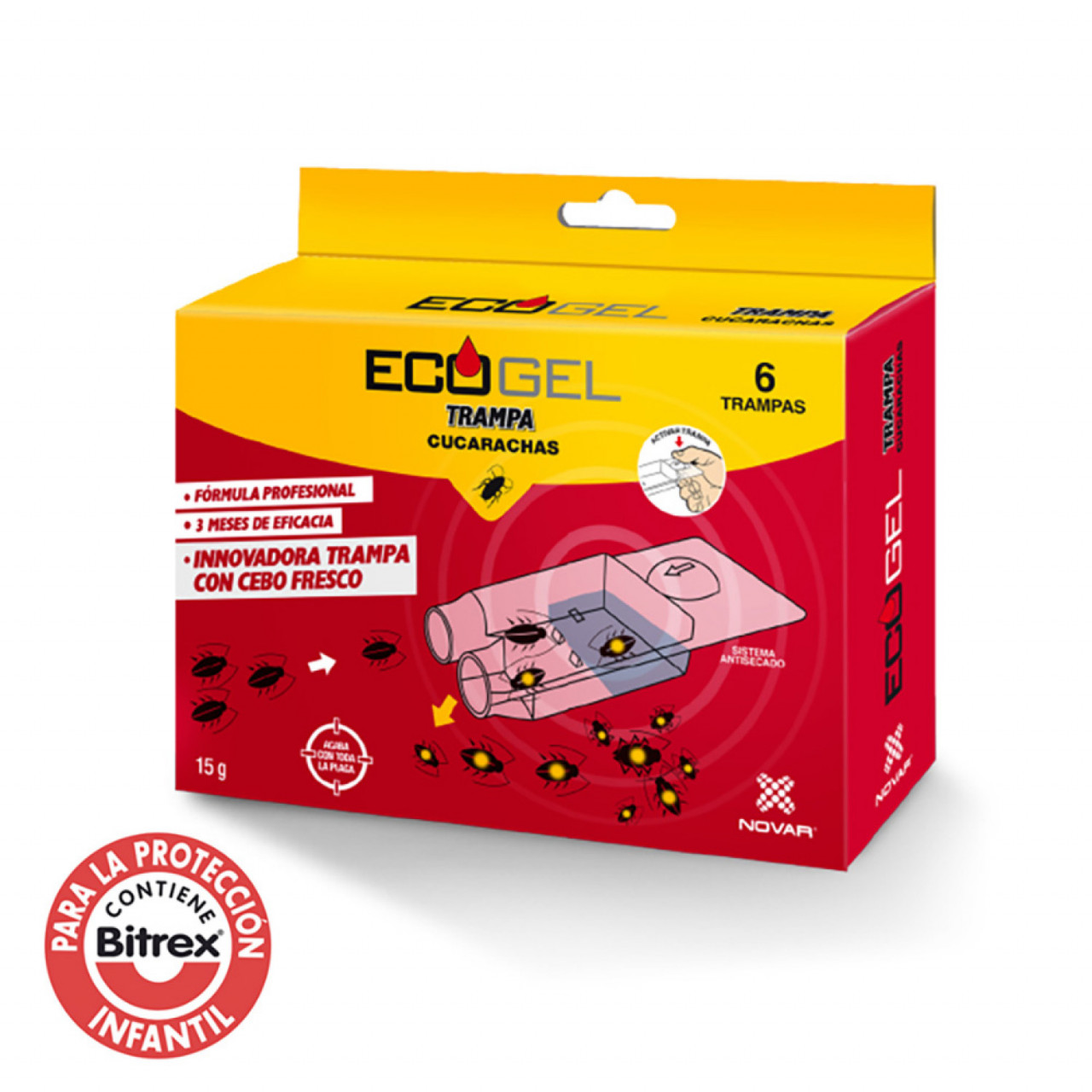 ECOGEL BARATAS KIT 6 ARMADILHAS 15GR, Outros Acessórios, Bissau