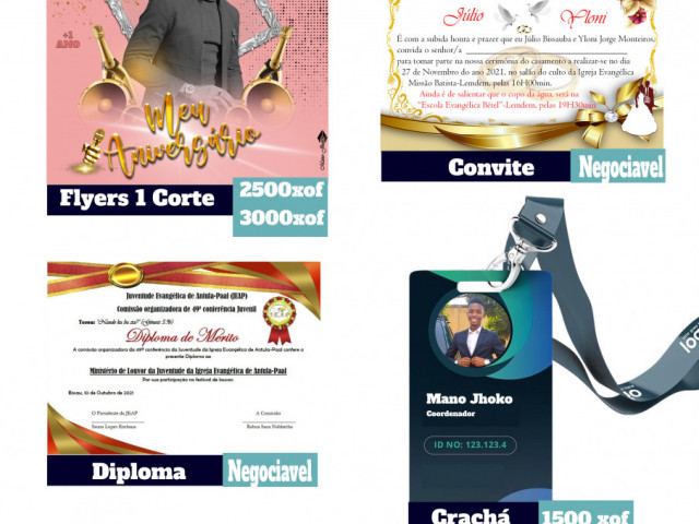 Flyer, Para Eventos - Celebrações, Bissau